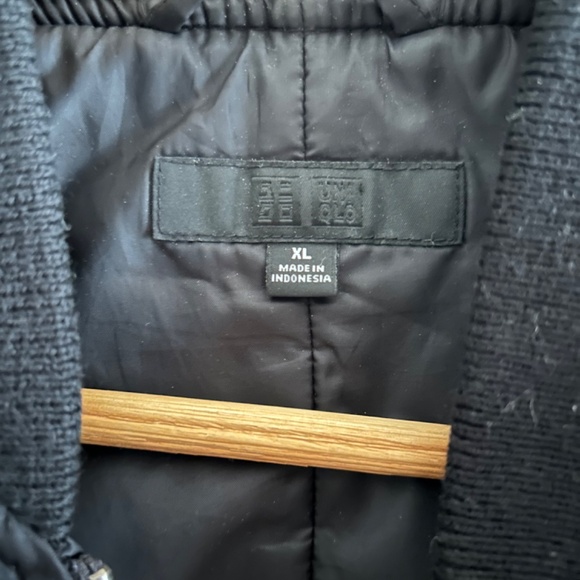 UNIQLO Black Bomber Jacket, size XL (runs small) - Picture 3 of 4
